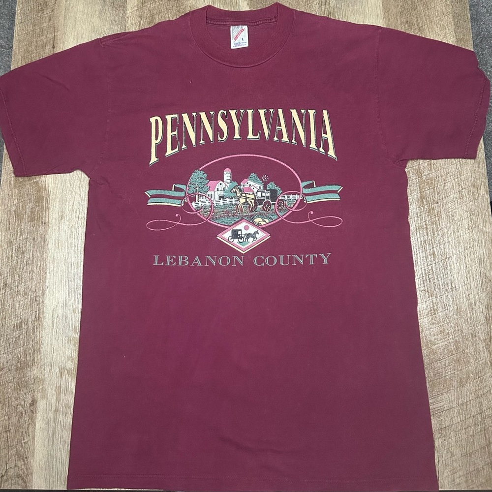 Vintage Pennsylvania  Lebanon county T-shirt Jerzees Made in USA Sz L